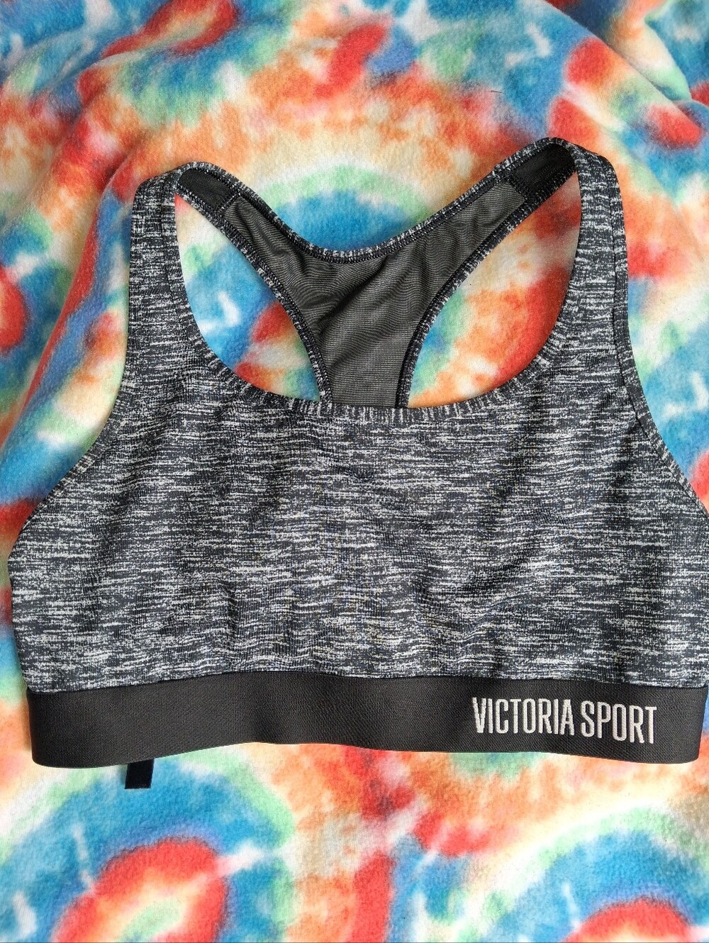 Victoria Sport Grey And Black Sports Bra